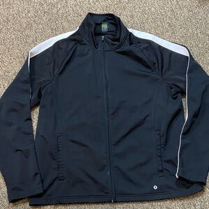 Xersion Black and White Windbreaker Lightweight Sporty Design Size XL
